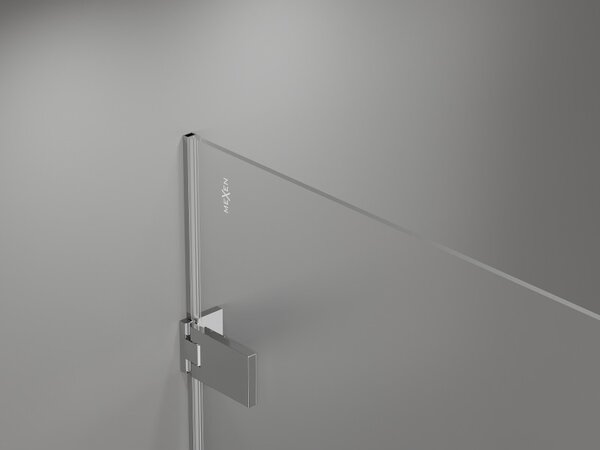 Mexen, Mexen Lunar-F pravé sklápěcí sprchové dveře 60 cm, transparentní, chrom - 836-060-000-01-00-P
