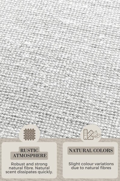 Světle šedý oboustranný/ručně tkaný jutový koberec 60x90 cm Bouclé Jaipur – Hanse Home