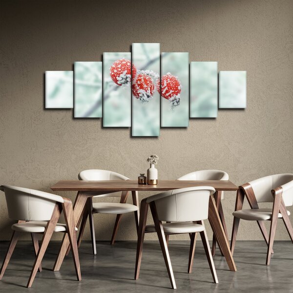 Obraz zmrzlých šípků (210x100 cm)