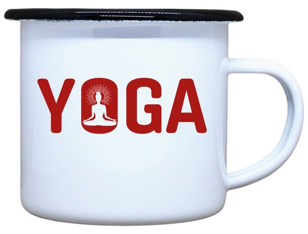 Plecháček s potiskem Yoga Objem: 330 ml