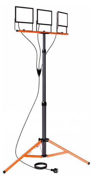 LED Reflektor se stojanem 3xLED/100W/230V 4500K IP65 černá/oranžová