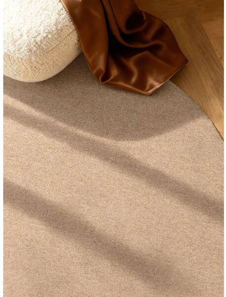 Ručně tkaný vlněný kulatý koberec v přírodní barvě ø 160 cm Puristic Knots – Elle Decoration