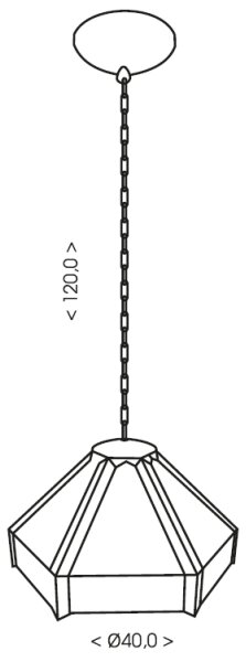 BRILAGI - Tiffany vitrážový lustr na řetězu EMERALD 1xE27/60W/230V pr. 40 cm