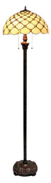BRILAGI - Tiffany vitrážová stojací lampa IVORY SMOOTH 2xE27/60W/230V