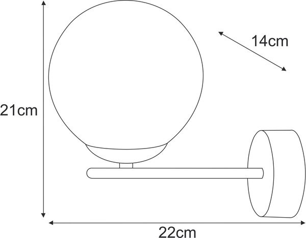 Kaja Grand nástěnné svítidlo 1x10 W zlatá-jantarová K-5415