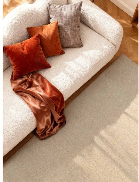 Béžový ručně tkaný vlněný koberec 140x200 cm Puristic Knots – Elle Decoration