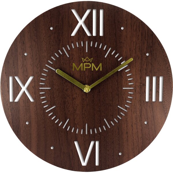 MPM Dřevěné designové nástěnné hodiny MPM Rome - C E07M.4119.54
