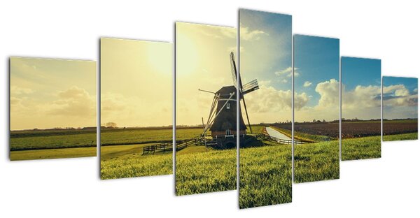 Obraz - Větrný mlýn (210x100 cm)