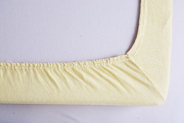 Froté prostěradlo BASIC VANILKA 90x200 cm