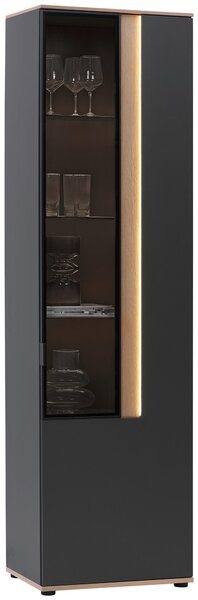 VITRÍNA, antracitová, 60,6/213,1/42 cm Dieter Knoll - Kredence a vitríny