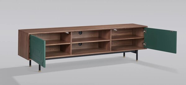 LivinHill TV stolek Stilig ST153 200 cm ořech/zelený