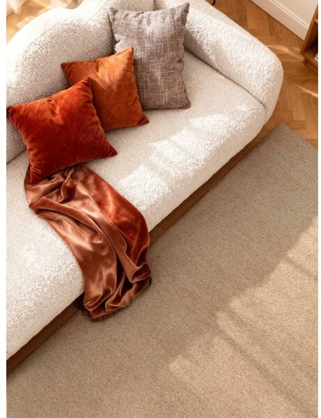 Ručně tkaný vlněný koberec v přírodní barvě 140x200 cm Puristic Knots – Elle Decoration