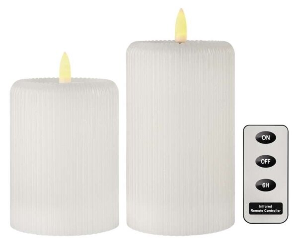 SADA 2x LED Svíčka LED/4xAA + dálkové ovládání