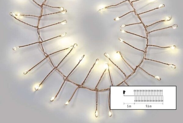 LED Venkovní řetěz 960xLED/8 funkcí 9,6m IP44 teplá bílá