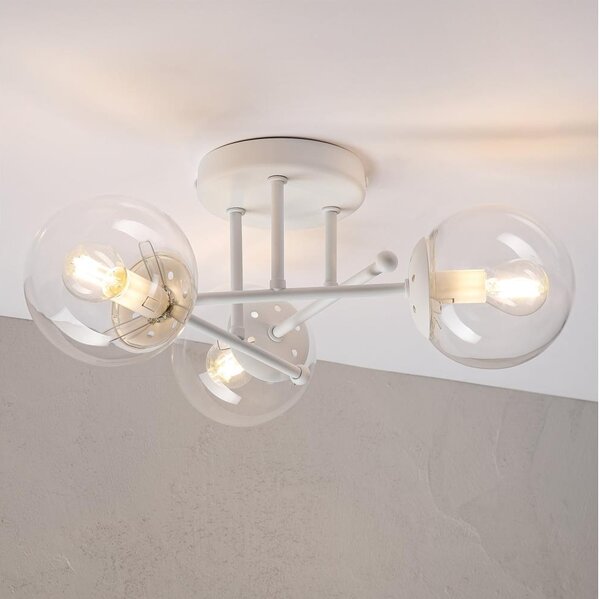 Přisazený lustr MALENA 3xE14/5W/230V bílá/čirá