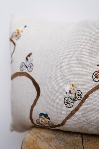 Vyšívaný povlak na polštář Bikers 40 × 60 cm
