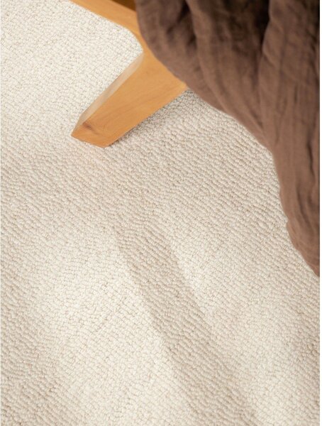 Krémový ručně tkaný vlněný koberec 160x230 cm Puristic Knots – Elle Decoration