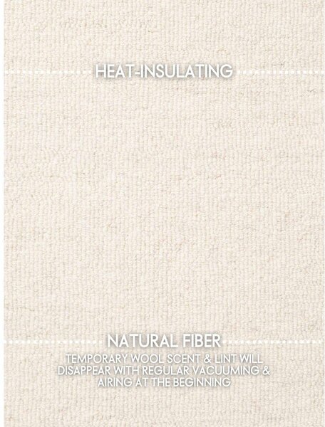 Krémový ručně tkaný vlněný koberec 160x230 cm Puristic Knots – Elle Decoration