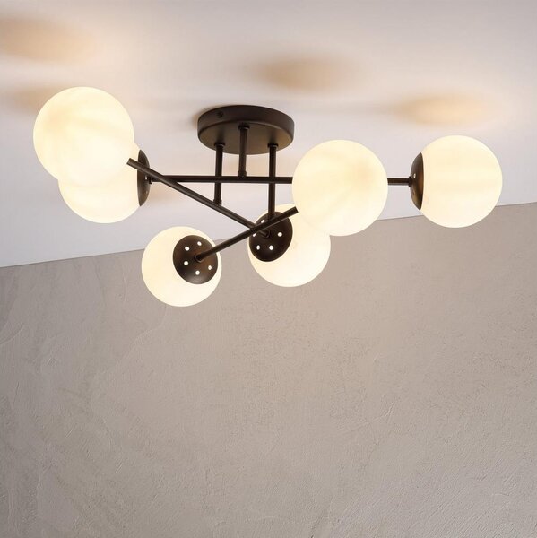 Přisazený lustr MALENA 6xE14/5W/230V hnědá/bílá