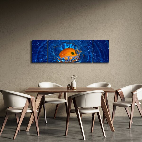 Obraz - pomeranč ve vodě (170x50 cm)