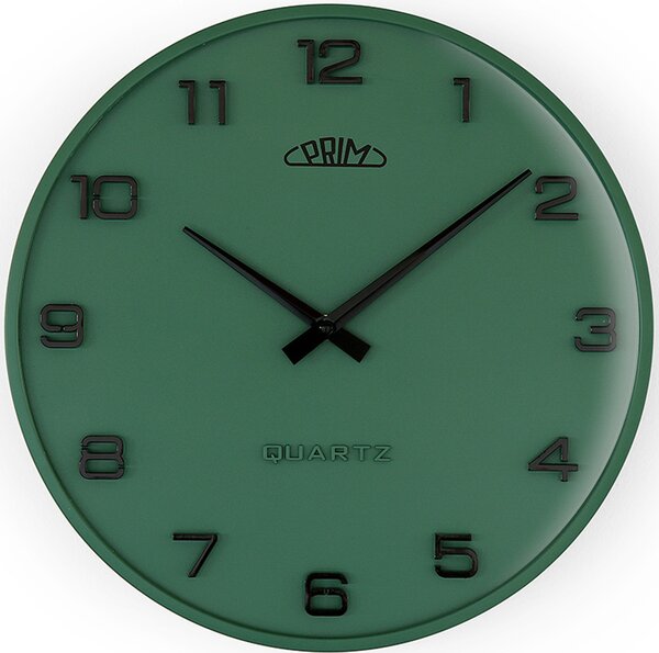 Designové plastové hodiny zelené Nástěnné hodiny PRIM Bloom II - A