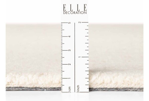 Krémový ručně tkaný vlněný kulatý koberec ø 160 cm Puristic Knots – Elle Decoration