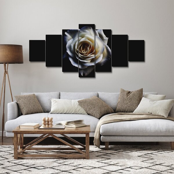 Obraz bílé růže (210x100 cm)