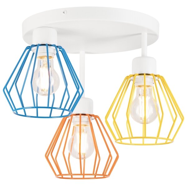 Přisazený lustr AUDREY 3xE27/60W/230V pestrobarevná