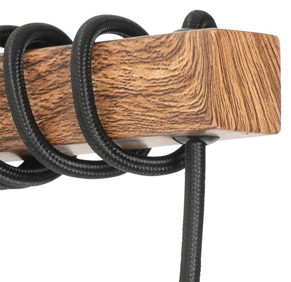 Průmyslová nástěnná lampa ocel s hnědou - Gallow