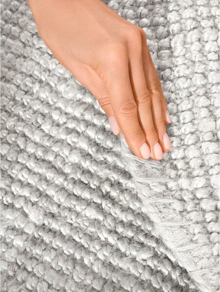 Světle šedý oboustranný/ručně tkaný jutový kulatý koberec ø 160 cm Bouclé Jaipur – Hanse Home