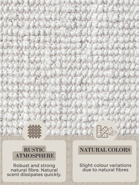 Světle šedý oboustranný/ručně tkaný jutový kulatý koberec ø 160 cm Bouclé Jaipur – Hanse Home