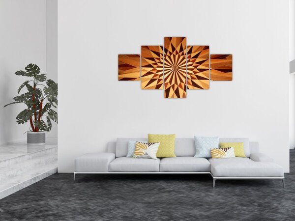 Obraz - Dřevěná koláž (125x70 cm)