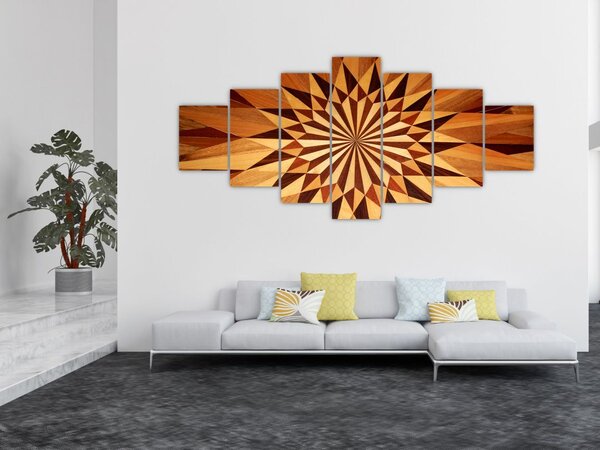 Obraz - Dřevěná koláž (210x100 cm)