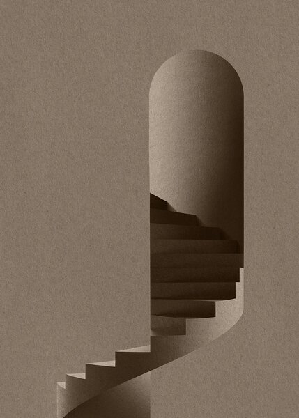 Paper Collective designové moderní obrazy The Tower (50 x 70 cm)