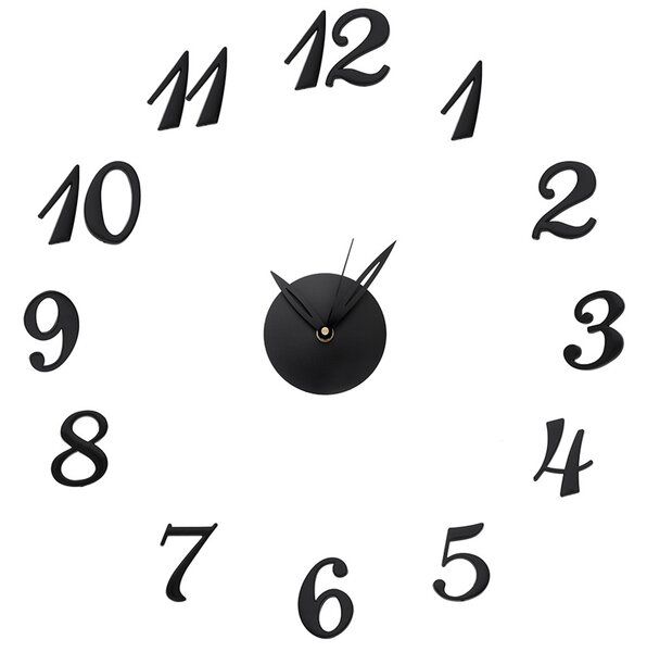 MPM Černé nalepovací nástěnné hodiny MPM E01.4170.90