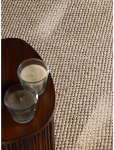 Béžový ručně tkaný vlněný kulatý koberec ø 160 cm Lyon Beans – Elle Decoration