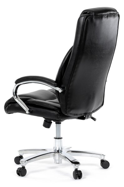 Vikio Křeslo kancelářské černá ekokůže houpací mechanismus AKZ191C