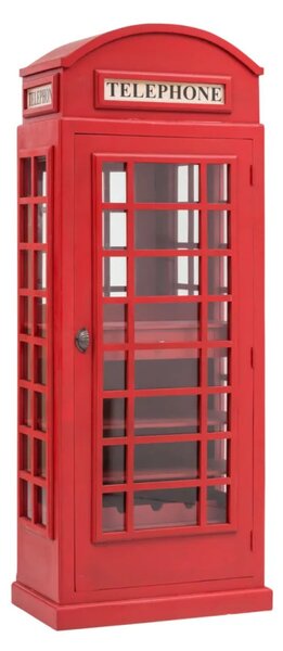 SOB Nábytek - Dřevěná vitrína London červená - F0A00000959W