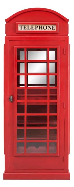 SOB Nábytek - Dřevěná vitrína London červená - F0A00000959W