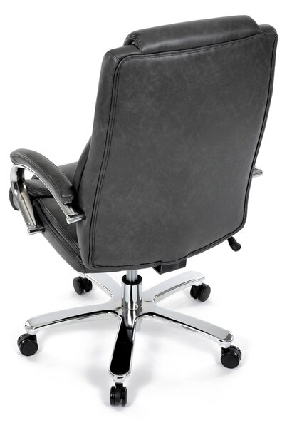 Vikio Křeslo kancelářské šedá ekokůže houpací mechanismus AKZ191S