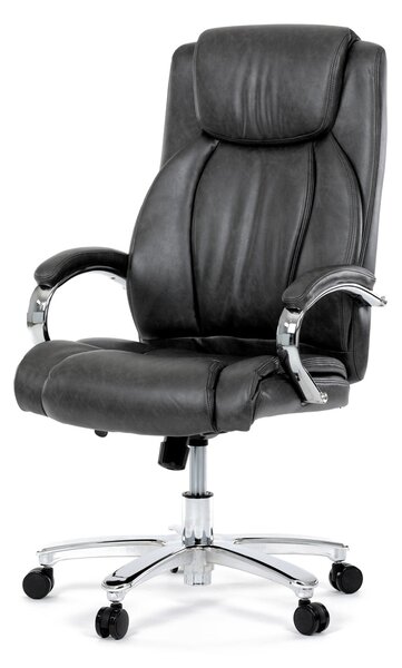 Vikio Křeslo kancelářské šedá ekokůže houpací mechanismus AKZ191S