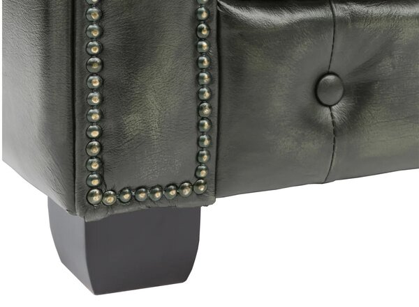 Sob nábytek - Křeslo Chesterfield zelená pravá kůže - F0A00000882W