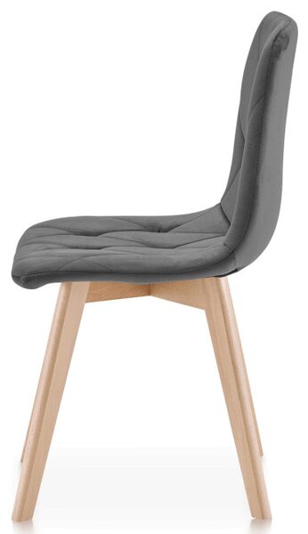 Jídelní židle sametová, šedá CT-V4081 GREY4