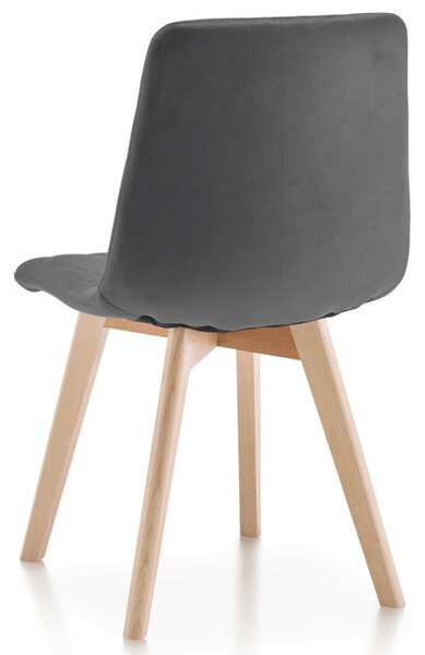 Jídelní židle sametová, šedá CT-V4081 GREY4