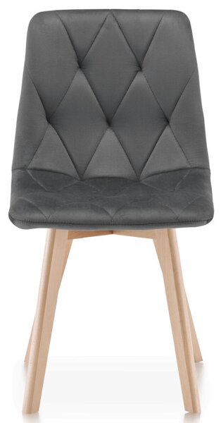 Jídelní židle sametová, šedá CT-V4081 GREY4
