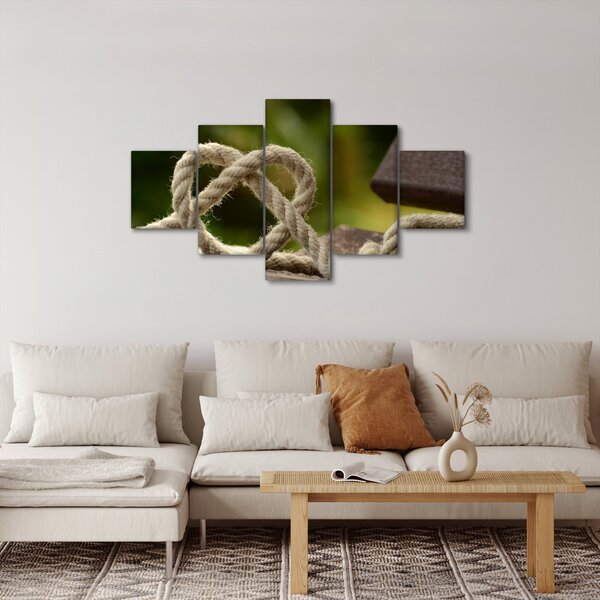 Obraz srdce z lana (125x70 cm)