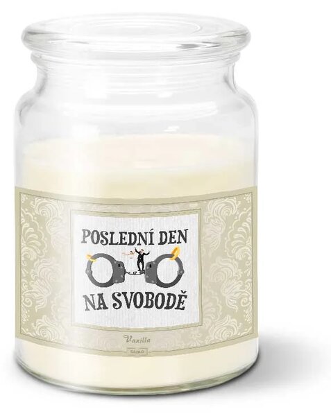 Sablio Svíčka Poslední den na svobodě - 500 g