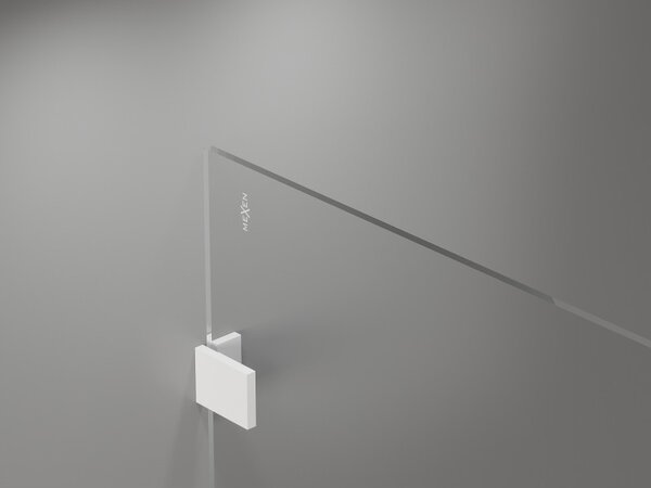 Mexen Lunar sprchová stěna pravá 90 x 200 cm, 8mm čiré sklo, bílá, 830-090-000-20-00-P