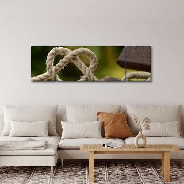 Obraz srdce z lana (170x50 cm)
