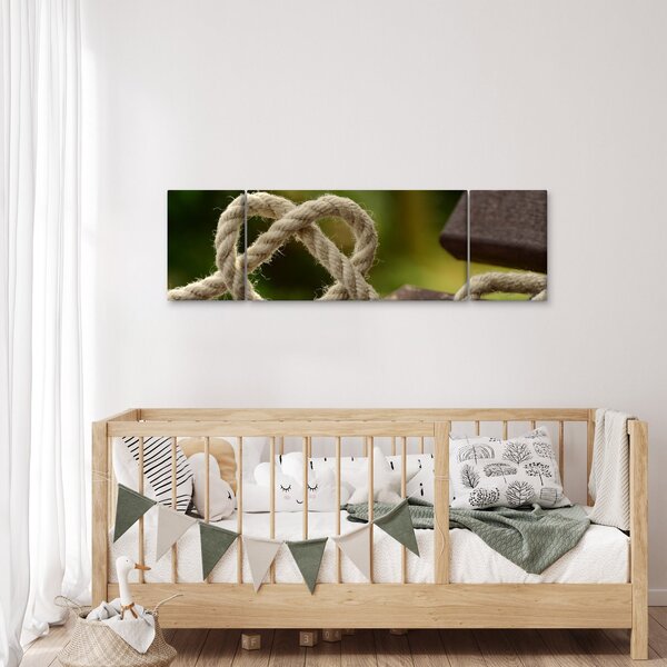 Obraz srdce z lana (170x50 cm)